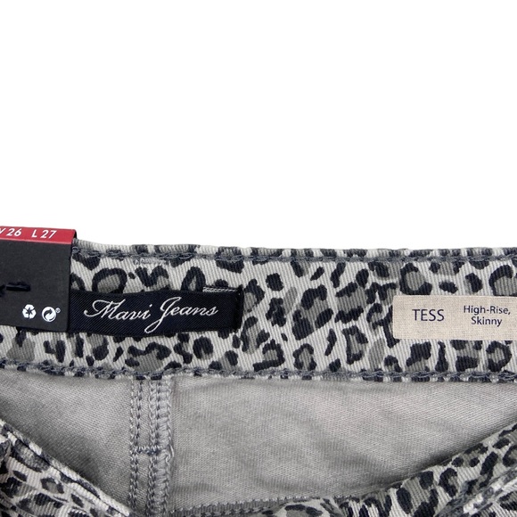 New MAVI Jeans Tess High Rise Skinny Cheetah Print Crop - Picture 8 of 8